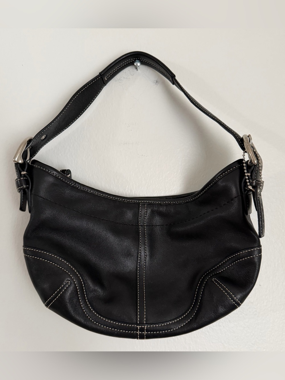 Coach Mini Soho Boho Shoulder Bag Leather Black Vintage Y2K 9541 Purse Small